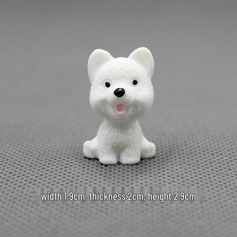 Entzückende Mini-Resin-Welpenfiguren - Pomeranian, Teddy, Bulldogge, Shar-Pei-Modelle - Kleine Ornamente für das kognitive Lernen von Kindern
