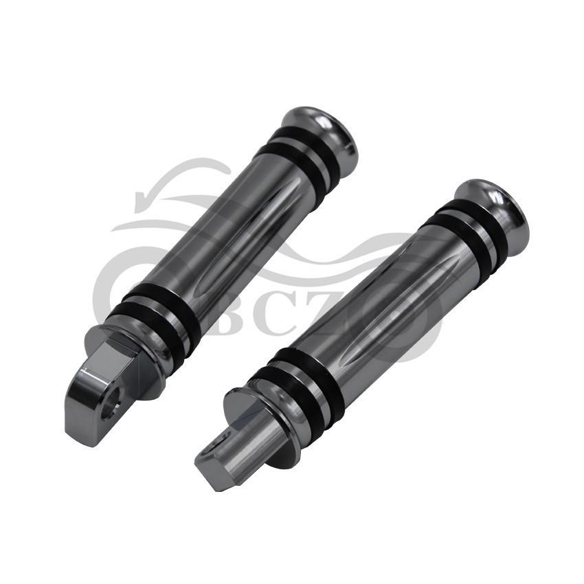 Aluminum Front & Rear Foot Pegs for Harley 883/1200, Glide, Dyna Cruiser Chrome Plated