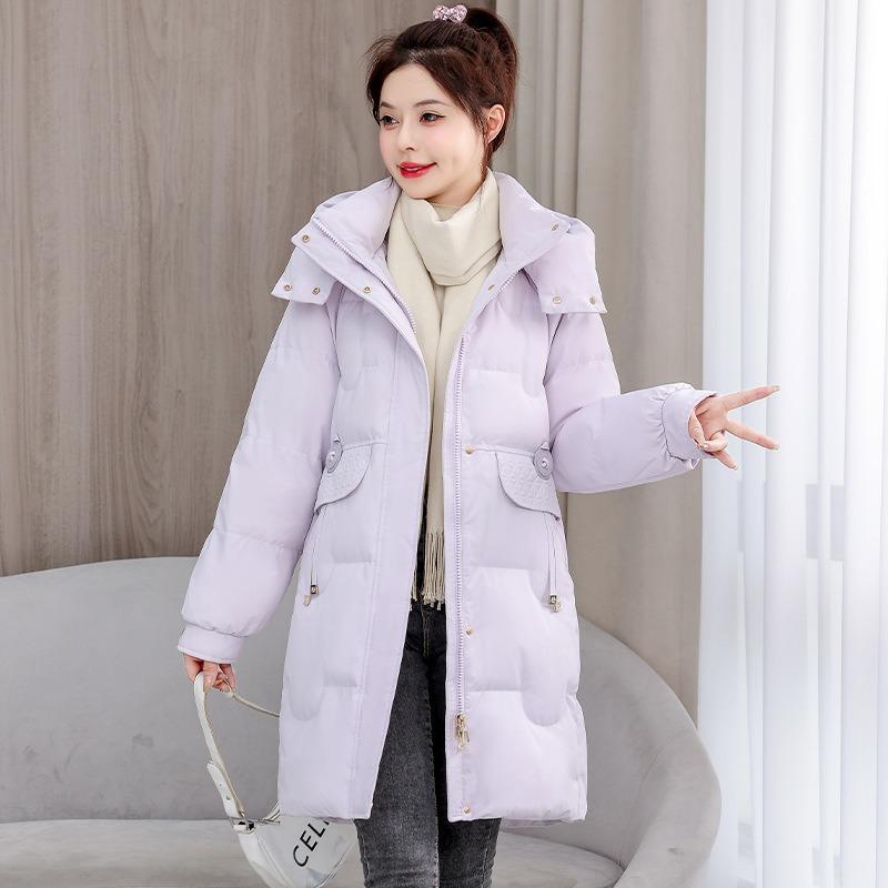Winter new down cotton-padded clothes women's long loose bread clothes hooded cotton-padded jackets trendy