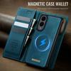 2 In 1 Magnetic Leather Case for Samsung Galaxy S25 Edge S26 Ultra S24 FE S23 Plus S22 S21 S20 5G Wireless Charging Wallet Cover