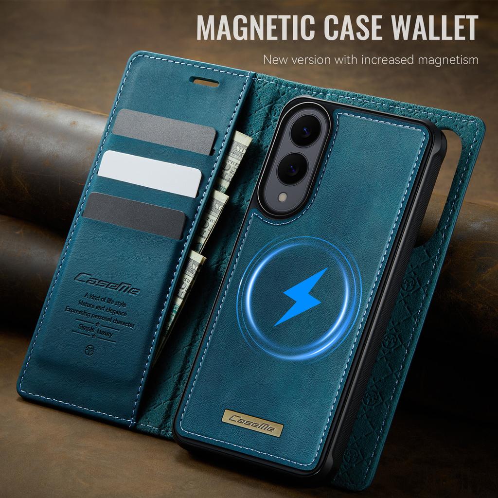 2 In 1 Magnetic Leather Case for Samsung Galaxy S25 Edge S26 Ultra S24 FE S23 Plus S22 S21 S20 5G Wireless Charging Wallet Cover