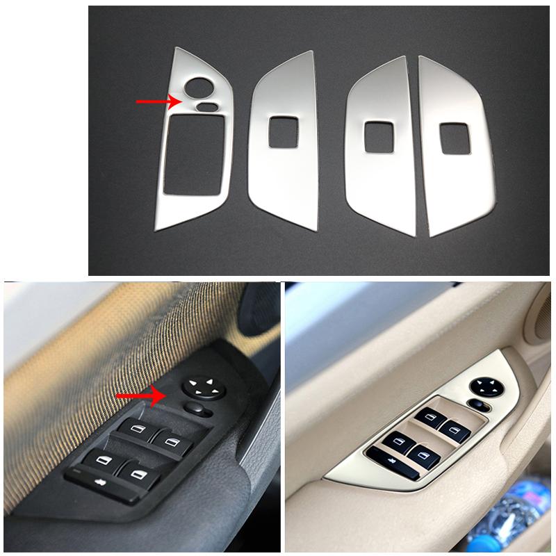 

Стайлинг автомобиля из углеродного волокна, рамка управления стеклоподъемником, переключатель, декор, подлокотник, автомобильные наклейки для BMW E84 X1, интерьер серебряный