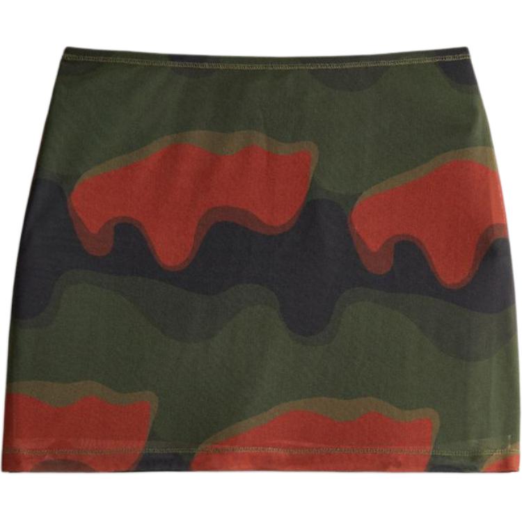 

Coach Wavy Print Short Casual Skirt Women skirts Green CO755-WMJ XS