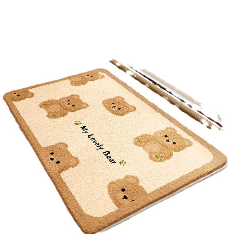 Badrum Absorberande Matta Söt Badrumsdörr Smutsig Halkfri Matta Toalettmatta Toalettdörrmatta Hushåll