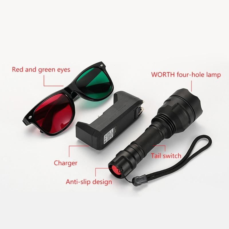 Worth Four-Light Test with Glasses Red/Green Optometry Tool Optical Torch 18650 Battery Powered Rechargable Tool