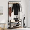 Artisan Oak Coat Stand 95 X 34 X 184 Cm Wood Based Material