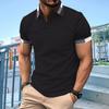Plain-coloured casual polo shirt with a collar and buttons – men’s sports polo shirt