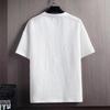 Men's White Cotton Linen Loose Short-Sleeve T-Shirt