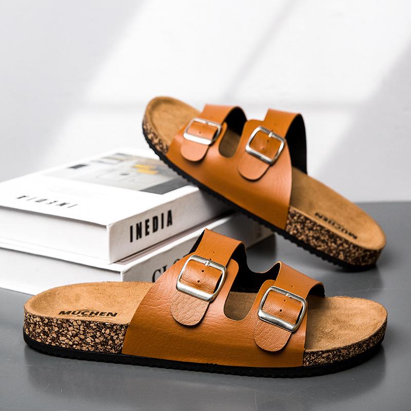 Men's Birkenstock Double Buckle Open Toe Sandals - Summer Casual Outdoor Footwear Slippers