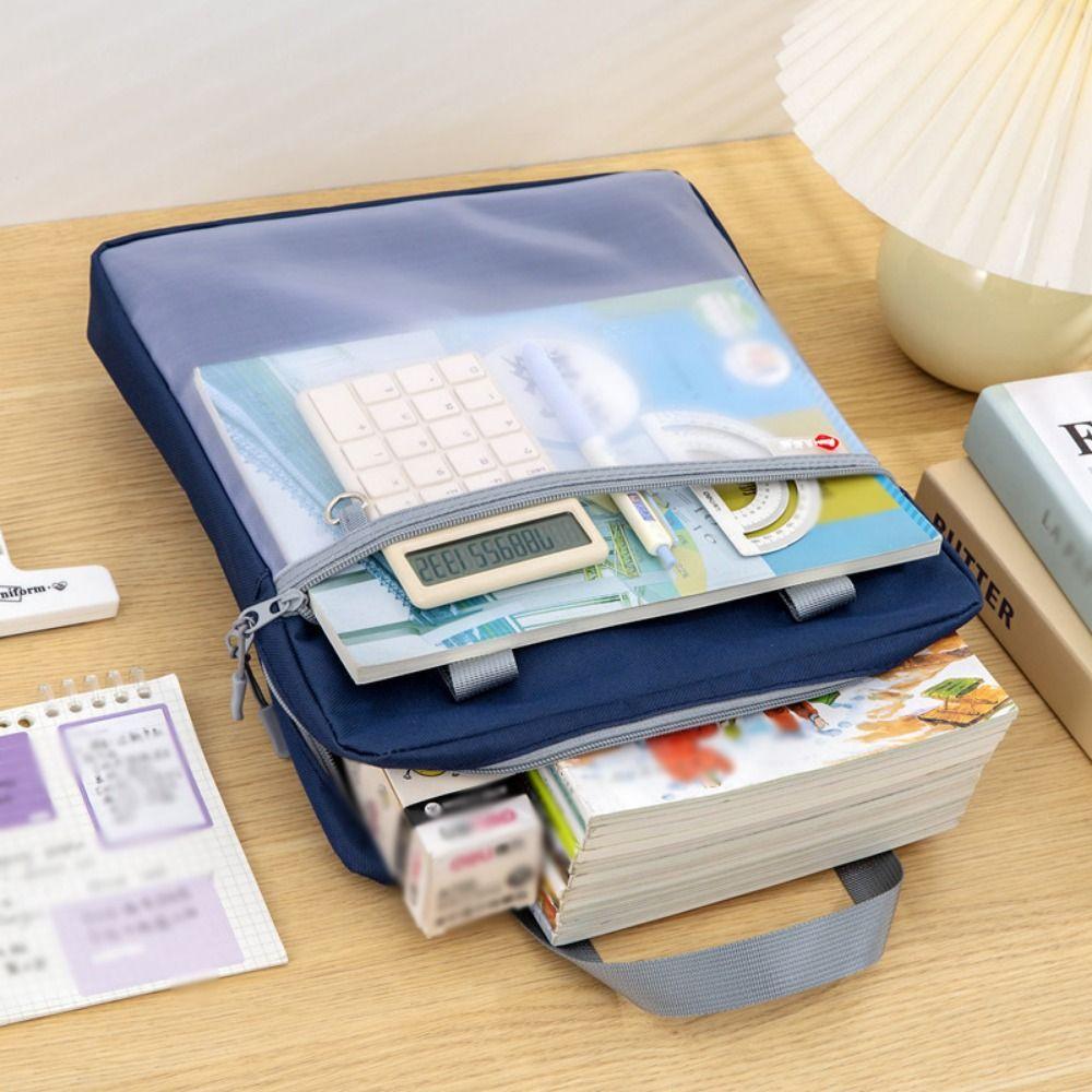 Waterproof A4 File Organizer Handheld Document Storage Bag Mutli-Purpose Book Storage Bag  Travel