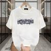 Summer Men Women Round Neck Short Sleeve Print T Shirt Breathable Sport Tops