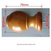 Solid Wood Curtain Rod and Track Accessories: Single/Double Bracket, Base, Decorative Head