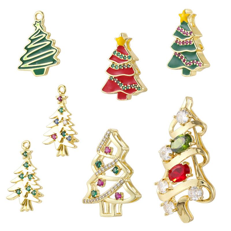 Color Dripping Christmas Tree Pendant Personalized Diy Christmas Ornaments Pendant Vd 2085-89