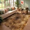 Natural Tree Stump Pattern Area Rug Non Slip Soft Plush Floor Mat for Living Room Bedroom Cozy Home Decor Rustic Cabin Style