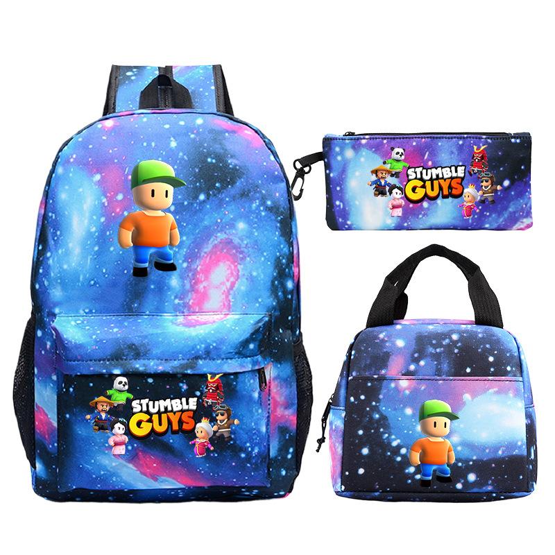 Game Merchandise Printed Children's Schoolbag Set Casual Backpack Three-piece Set