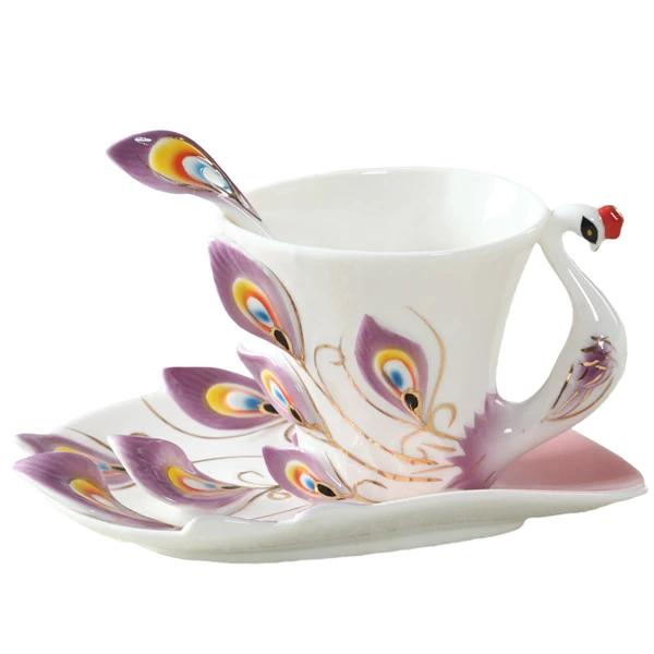 

Ceramics Peacock Coffee Mug Cute and Different Cups Couple Gift Cup for Tea Personalized Gifts Drinkware Ceramics & Pottery Mugs 1pcs