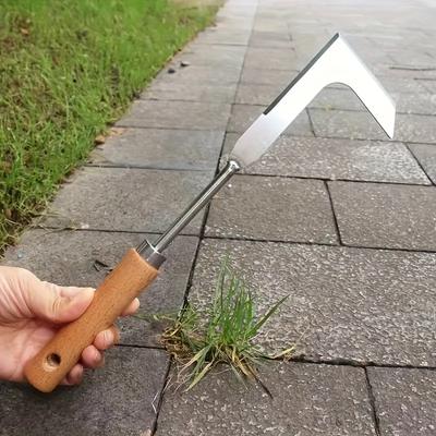 Garden Hand Weeder Tool Manual Root Puller Soil Cultivator with Ergonomic Handle for Weed Removal and Garden Maintenance