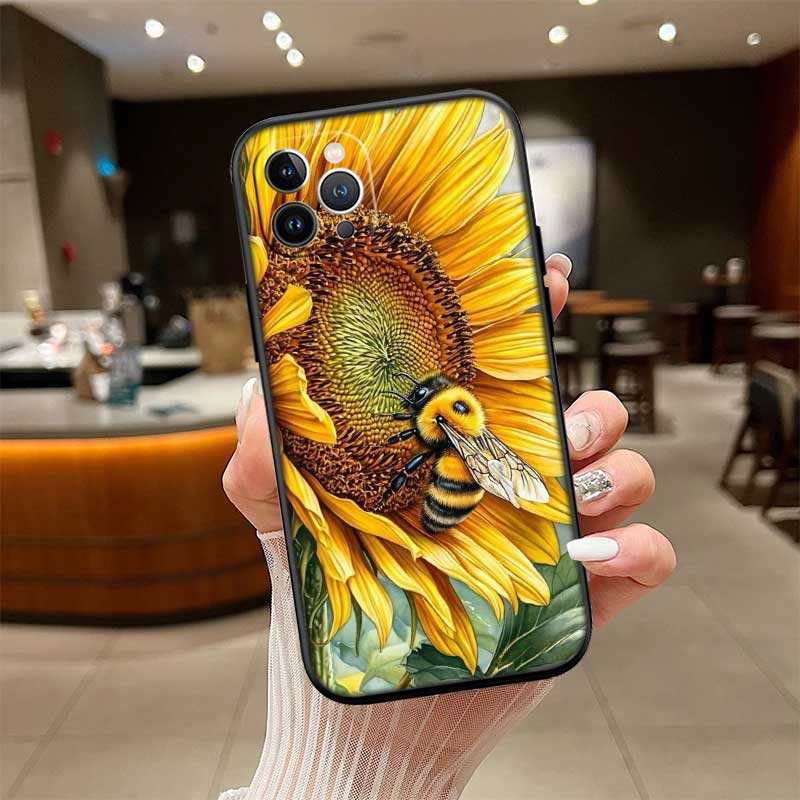 UP7 Art Bees Cartoon New High-End Shell Phone Case for Redmi Note 10 11 12 Pro Max 10S 10C 10T 11A 11S 12S 12C