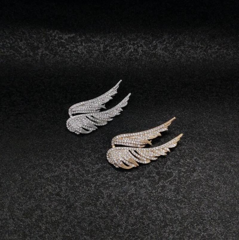 Fashionable Exquisite Feather Brooch Retro Personalized Pin Gorgeous Jewelry Accessories Party Festival Gift Souvenir