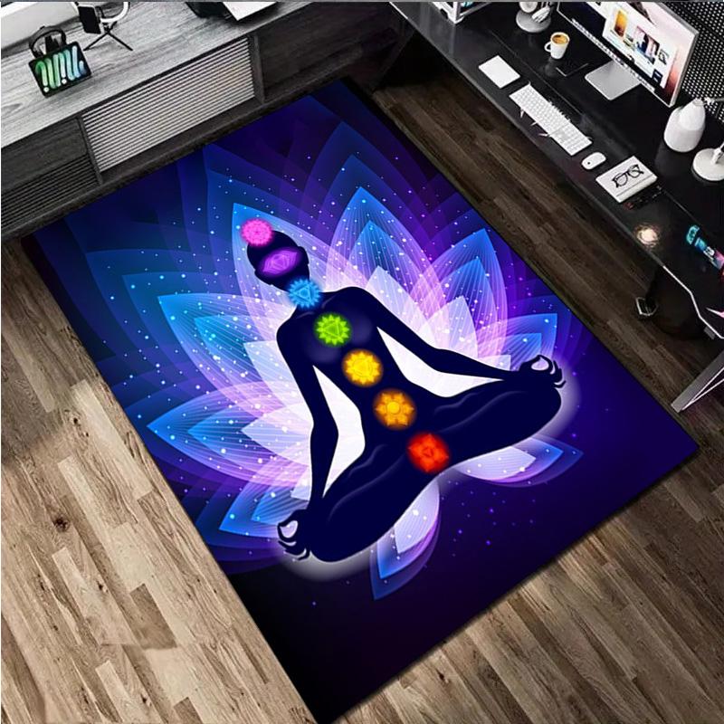 Chakras Rug - Home Carpet Office Decorative Carpet For Living Room Bedroom Door Mat Floor Rug Computer Chair Area Rug