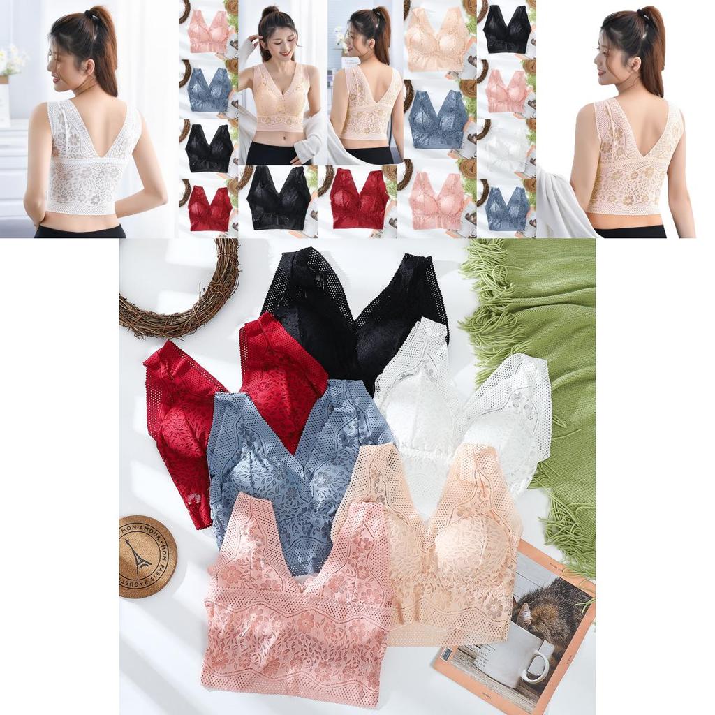 Eleganter, nahtloser Sport-BH aus Spitze mit Push-up-Effekt für sexy Yoga und Fitness