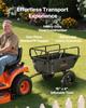 Dump Trailer 500 lbs 10 Cu. Ft Tow Behind Plastic Garden ATV Trailer Cart