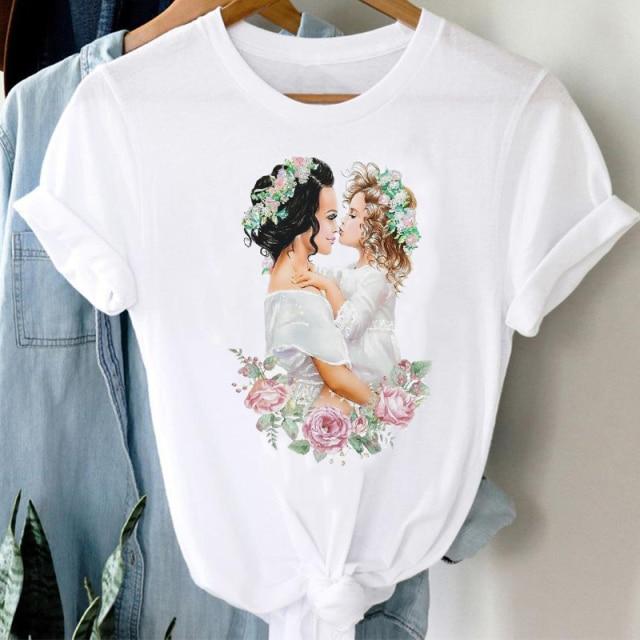 T Shirts Femmes Printemps Ete Garcon Fils Joyeux Dessin Anime Maman Maman Vetements Elegant Tshirt Top Lady Print Girl Tee T Shirt Acheter A Prix Bas Livraison Gratuite Avis Reels Avec Des