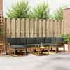 Outdoor Sofa Set with Cushions 8 Pcs Natural and Anthracite