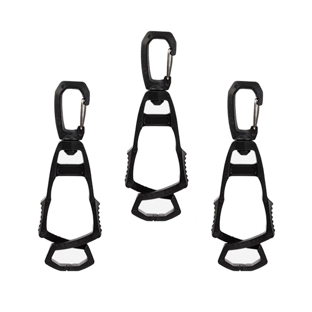 3Pieces Glove Clamp Carabiner Clip for Tool Bags Towel Hooks Nonslip Belt Attachment for Construction Outdoor Activity