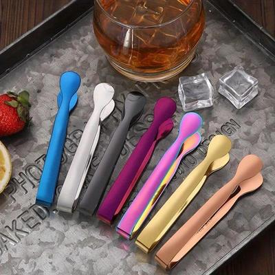 304 Edelstahl Clip Eiszange Brot Lebensmittel BBQ Clip Grill Clip Würfel Zucker Eiszange Werkzeug Bar Küchenutensilien