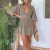 A New Summer Women's Lace Patchwork Batsleeve Dress