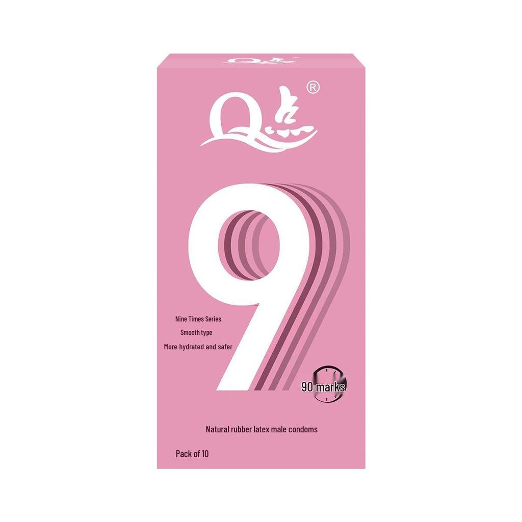Q-point Hyaluronic Acid 001 Large Particle Delay Condoms - Long-lasting Contraceptives for Adults