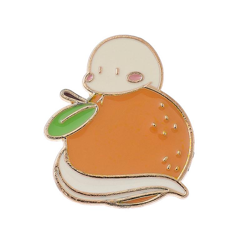 Year Cute Snake Brooch Metal Badge Cartoon Brooch Bags Clothing Accessories