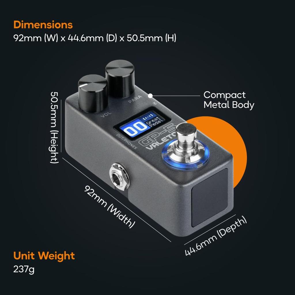 Valeton Processor with IR and NAM Support GP-5 Multi-Effects SnapTone, Loader,