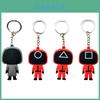Stylish And Durable Squid Game Red Guard Key Ring For Car And Backpack