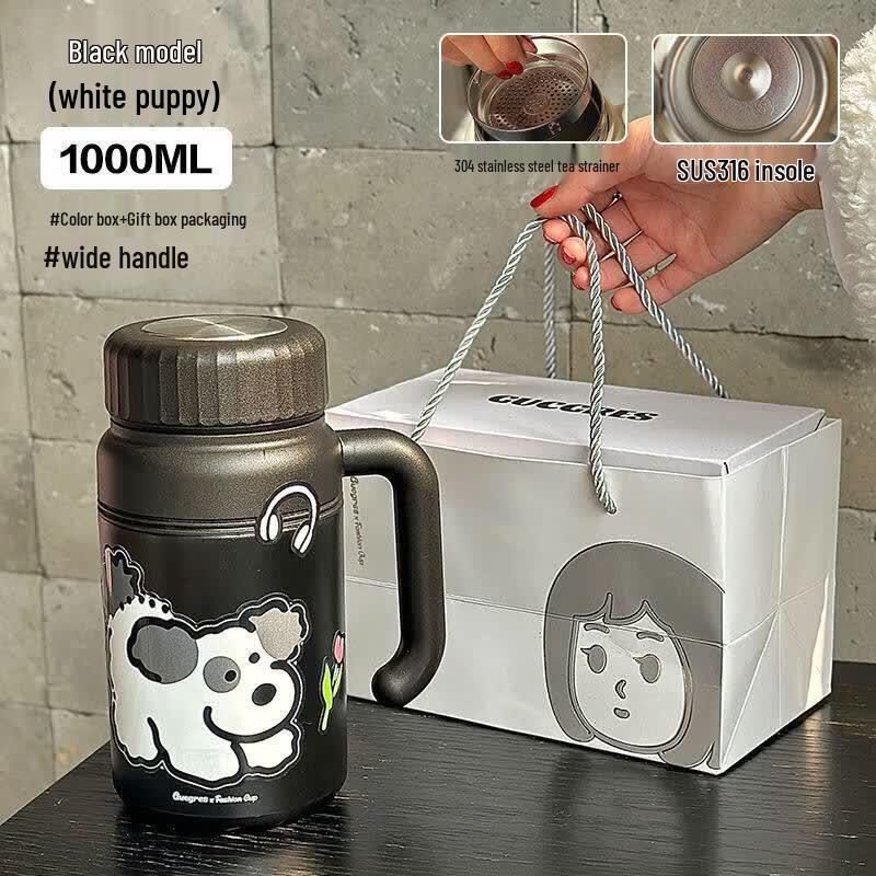 YOLO 1000ml Stainless Steel Insulated Water Bottle with Handle