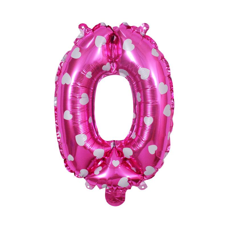 Small Digital Balloon 16-Inch Us Version Of Thin Body Decoration Birthday Party Aluminum Film Balloon Digital Balloon
