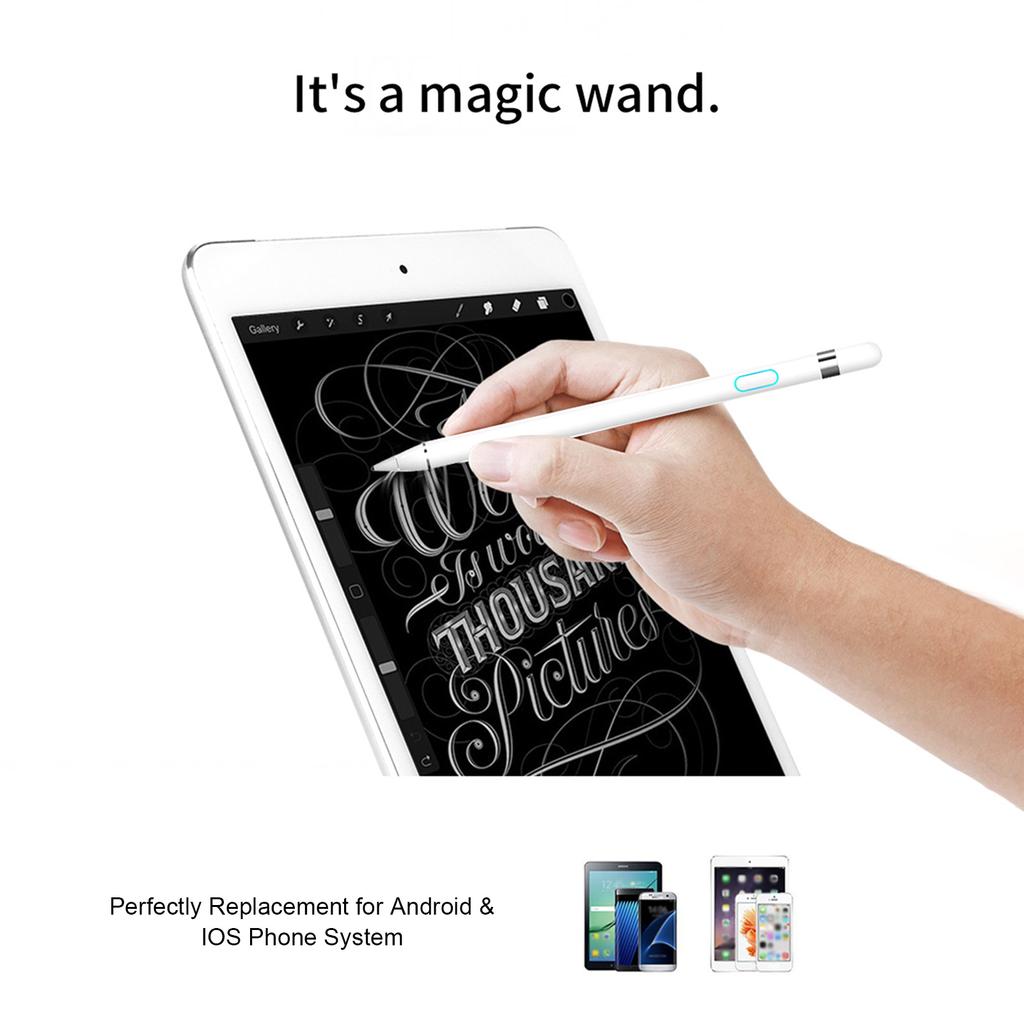 Digital Active S-tylus Pen Pencil 1.45mm Replacement for Android IOS System Ipad-Air 9.7 Mini 1 2 3 4 Pro Built-in 140mAh High Capacity Rechargeable