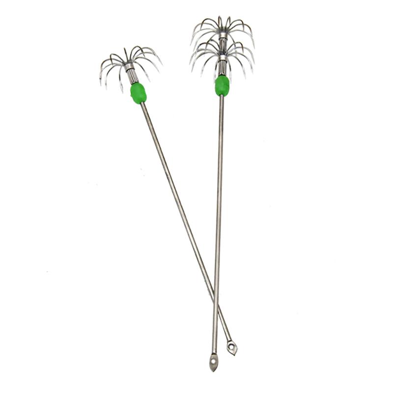1/8/10/20Pcs/ Box Umbrella Hooks Live Bait Hooks Squid Blow Tubes Octopus Squid Hooks Stainless Steel Fishing Gear Accessories