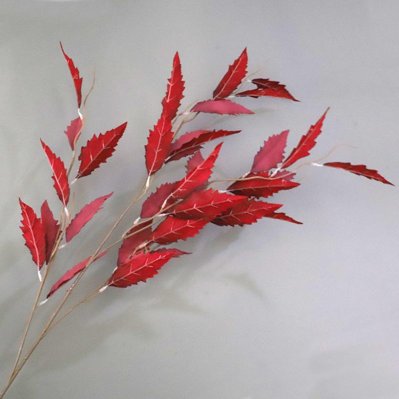 

Искусственное зеленое растение с высокой ветвью, листья полыни, свадебный потолок, мягкое декоративное растение, искусственный цветок, свадебный имитационный цветок wormwood красный