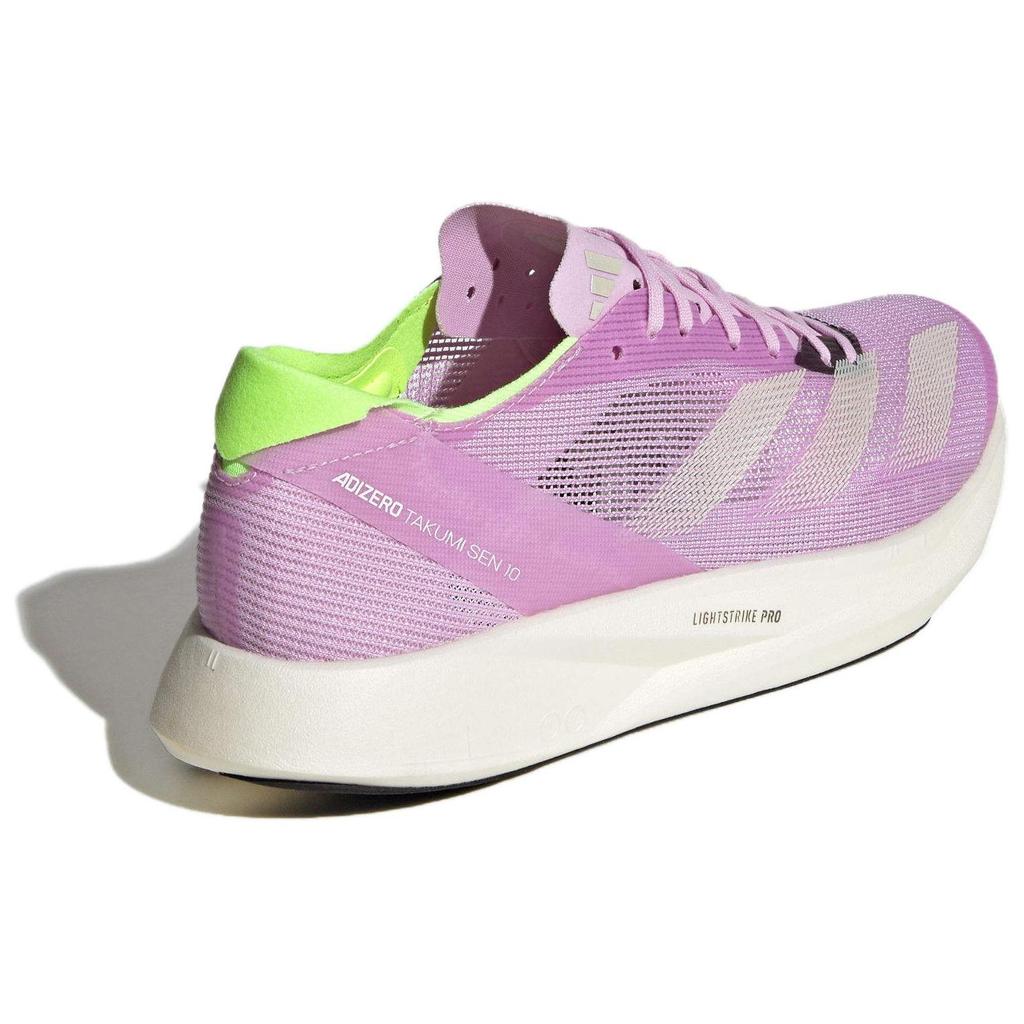 Adidas Adizero Takumi Sen 10 Carbon Plate Shock Absorption Durable Low-Top Running Shoes Women Sneakers Purple IG8205