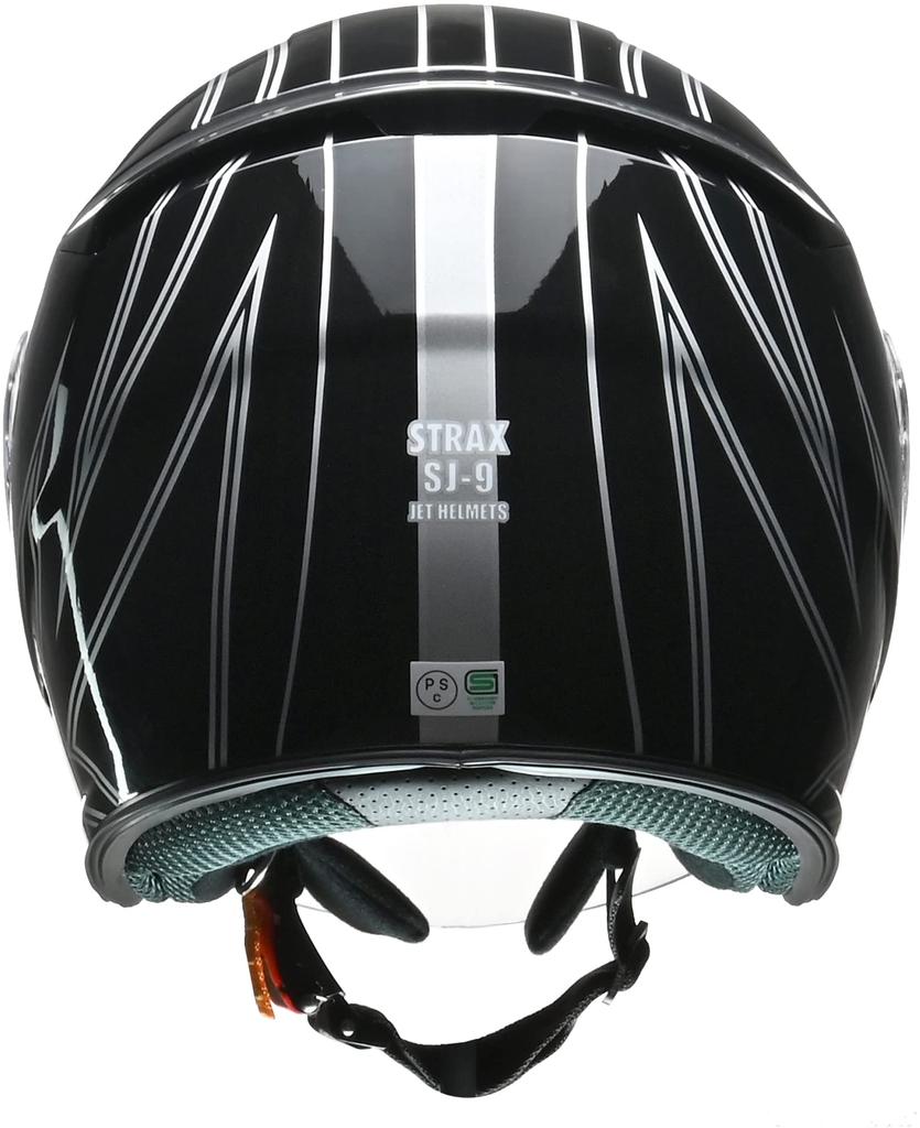 Kask motocyklowy LEAD Jet STRAX, Czarny, LL, SJ-9