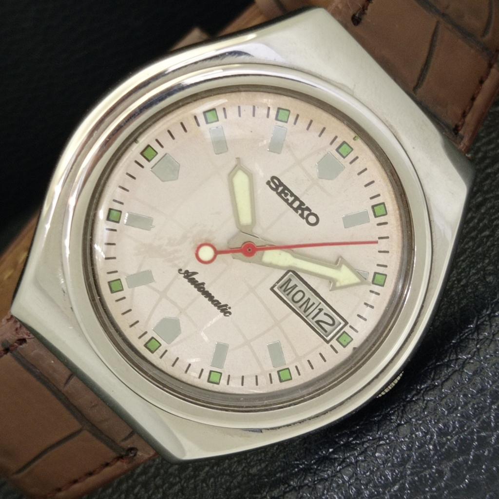 

SEIKO VINTAGE AUTOMATIC 6319A JAPAN MENS SILVER COLOR DIAL WATCH a700509-5 R203-a700509