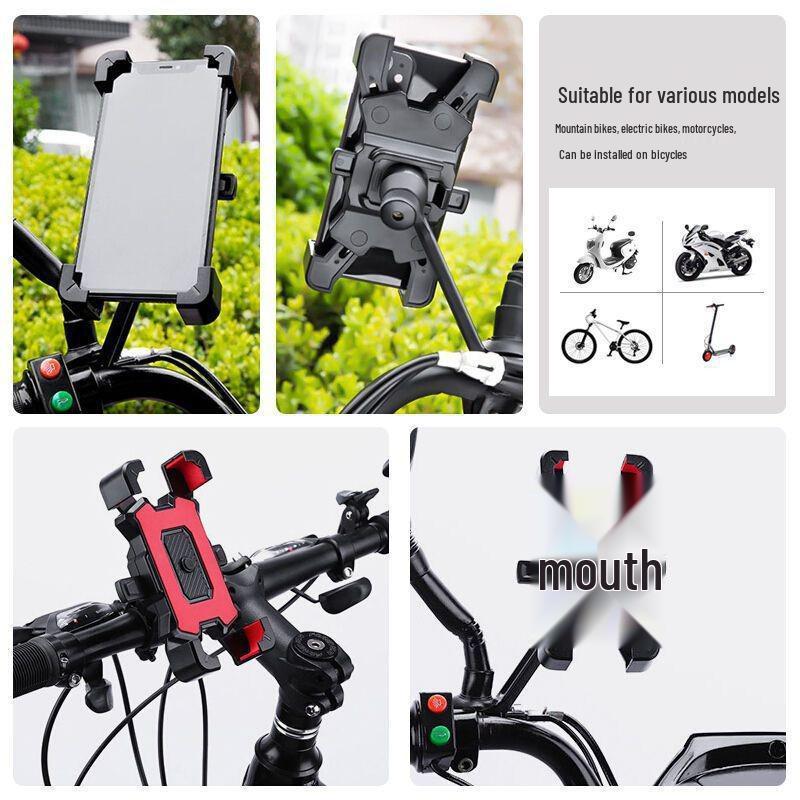 Enhanced Waterproof Bike & Scooter Phone Holder: Shockproof, Anti-shake Mount for Navigation & Delivery.