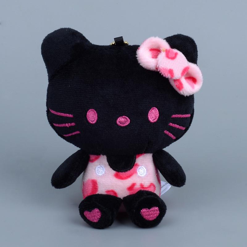 

Sanrio Retro Black Leopard Print Cat Plush Toy Pendant Keychain Black