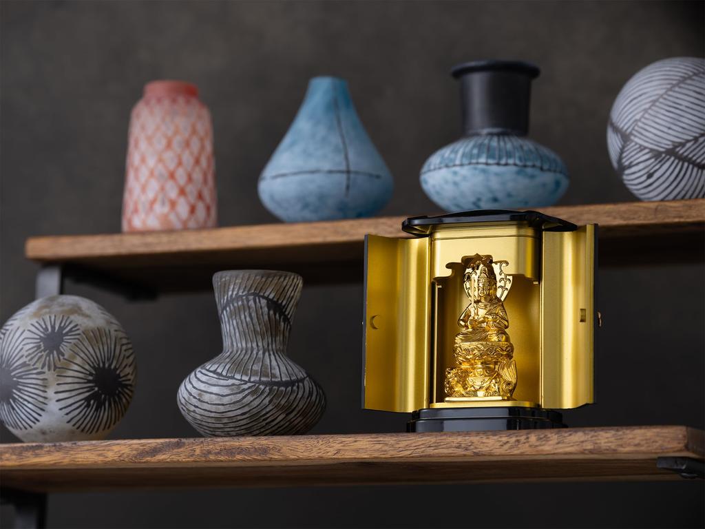 Buddha-Statue Manjusri Bodhisattva Gold PC Zushi enthalten buddhistischen Keiaki Watanabe Prototyp im Jahr der Tierkreiszeichen Zodiac Guardian Principal