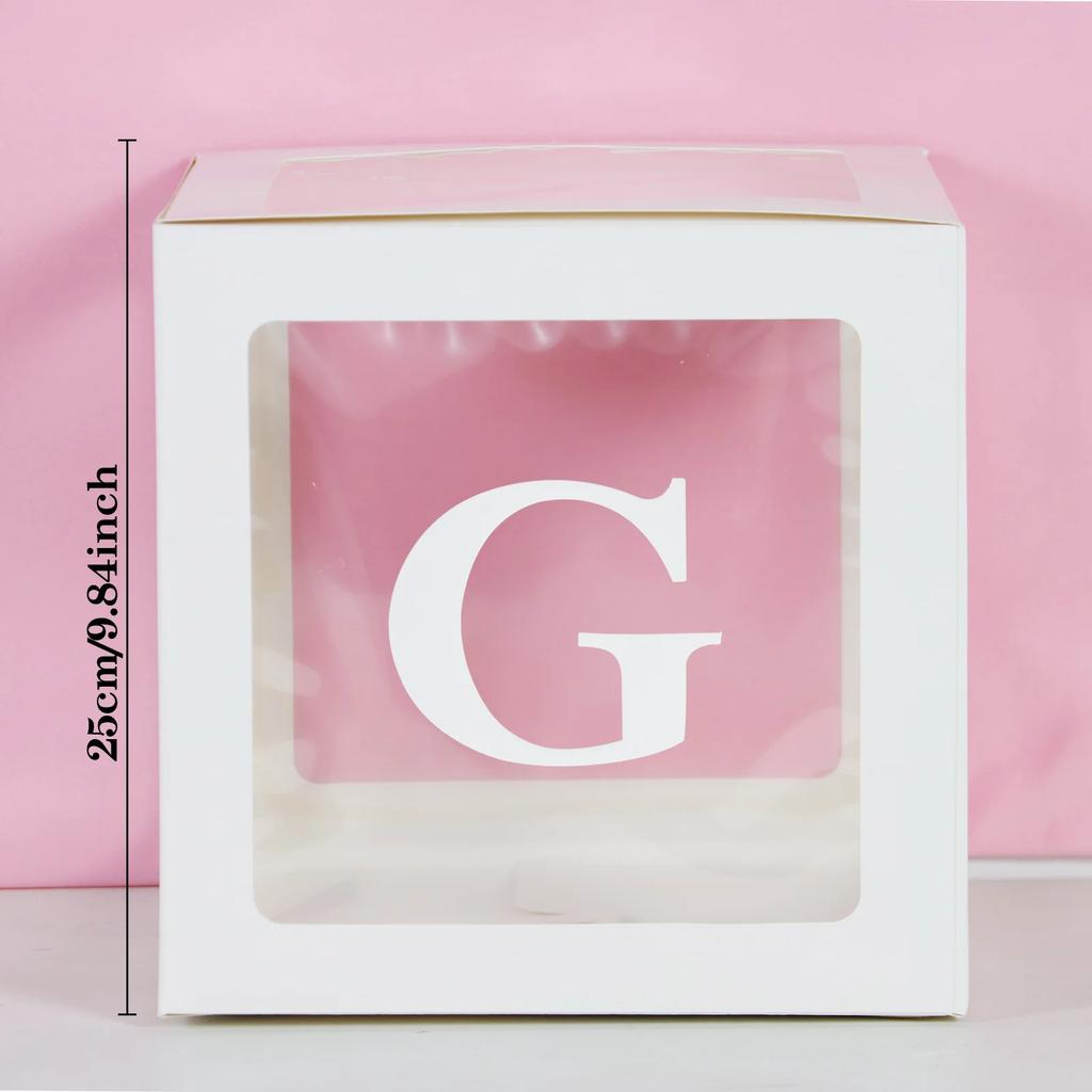 Průhledná Krabice s Písmenkovými Balónky Dekorace Všechno Nejlepší k Narozeninám Svatba Dekorace Potřeby pro Narozeninovou Oslavu dekorace svatba roztomilý