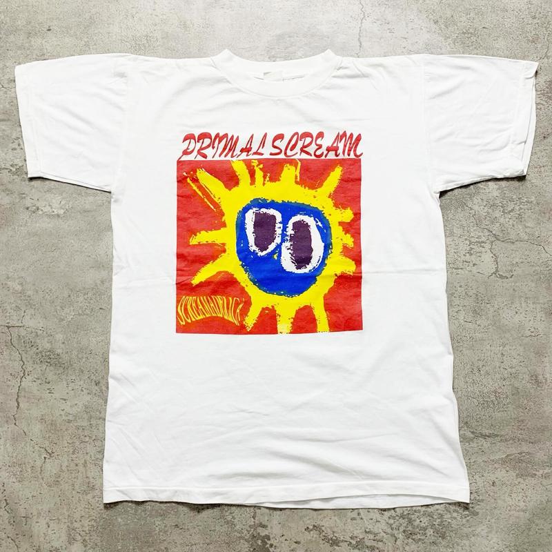 1984 British Acid Rock Primal Scream Original Call Band American Casual Red Short Sleeve T-Shirt Uninhibited Streets Literary