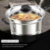 Stainless Steel Deep Fryer Pot with Visible Lid Multifunctional Steamer Pot with Deep Fry Basket Durable Pasta Pot Cooking Tools