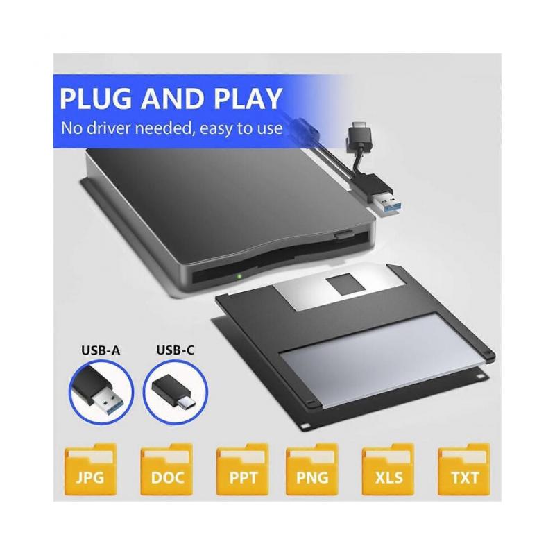 3,5-Zoll externes Diskettenlaufwerk mit USB Typ-C